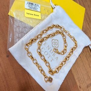 Kendra Scott Yellow Rose Beau Link Chain